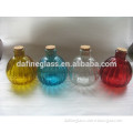color printed decorative glass bottle aroma diffuser bottle with cork